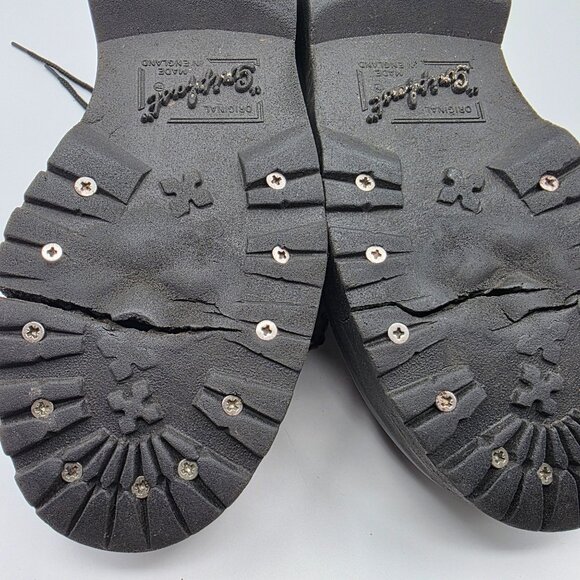 Gripfast Womens Black Platform Shoes Size 5 Made In England Leather Gothic - Picture 12 of 14